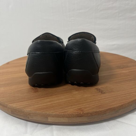 The Childrens Place Boys Toddler Size 2 Black Slip On Loafer Uniform Shoes - Picture 4 of 7